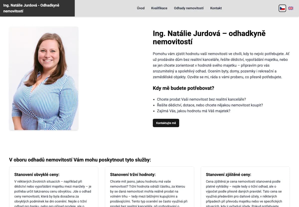 Webové stránky Odhady Jurdová